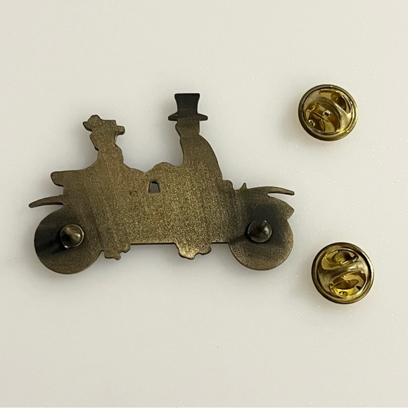 Tandem Bike Brooch Golden Bronze Color With 2008 - Picture 7 of 11